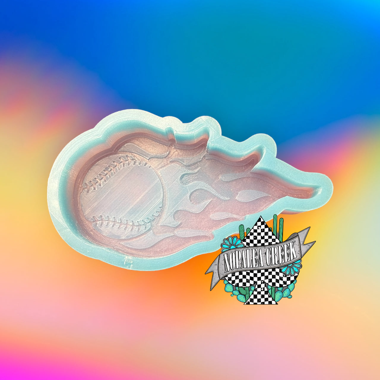 Flaming Baseball Silicone Mold