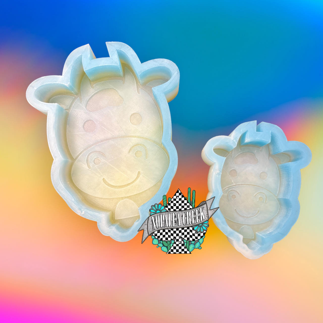 Simple Cow with Bell Silicone Mold
