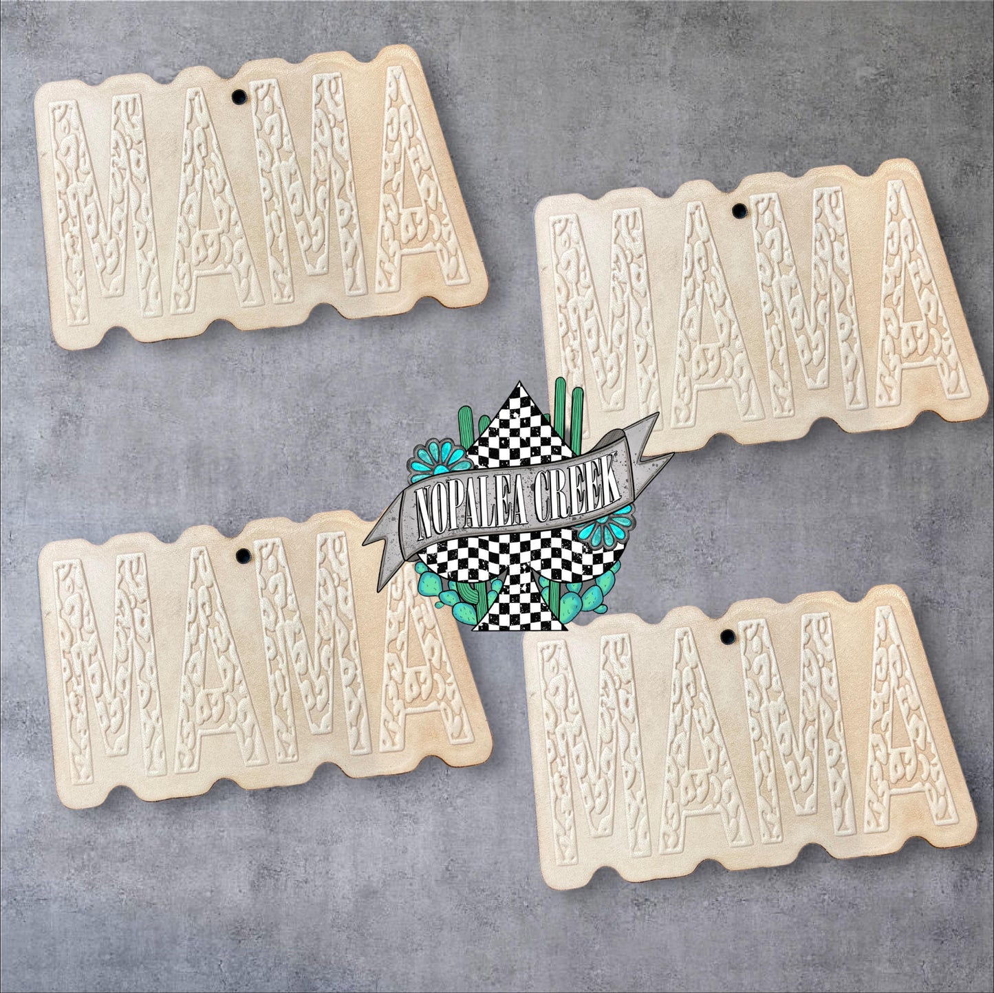 Mama Cheetah Leather Charms (SET OF 4)