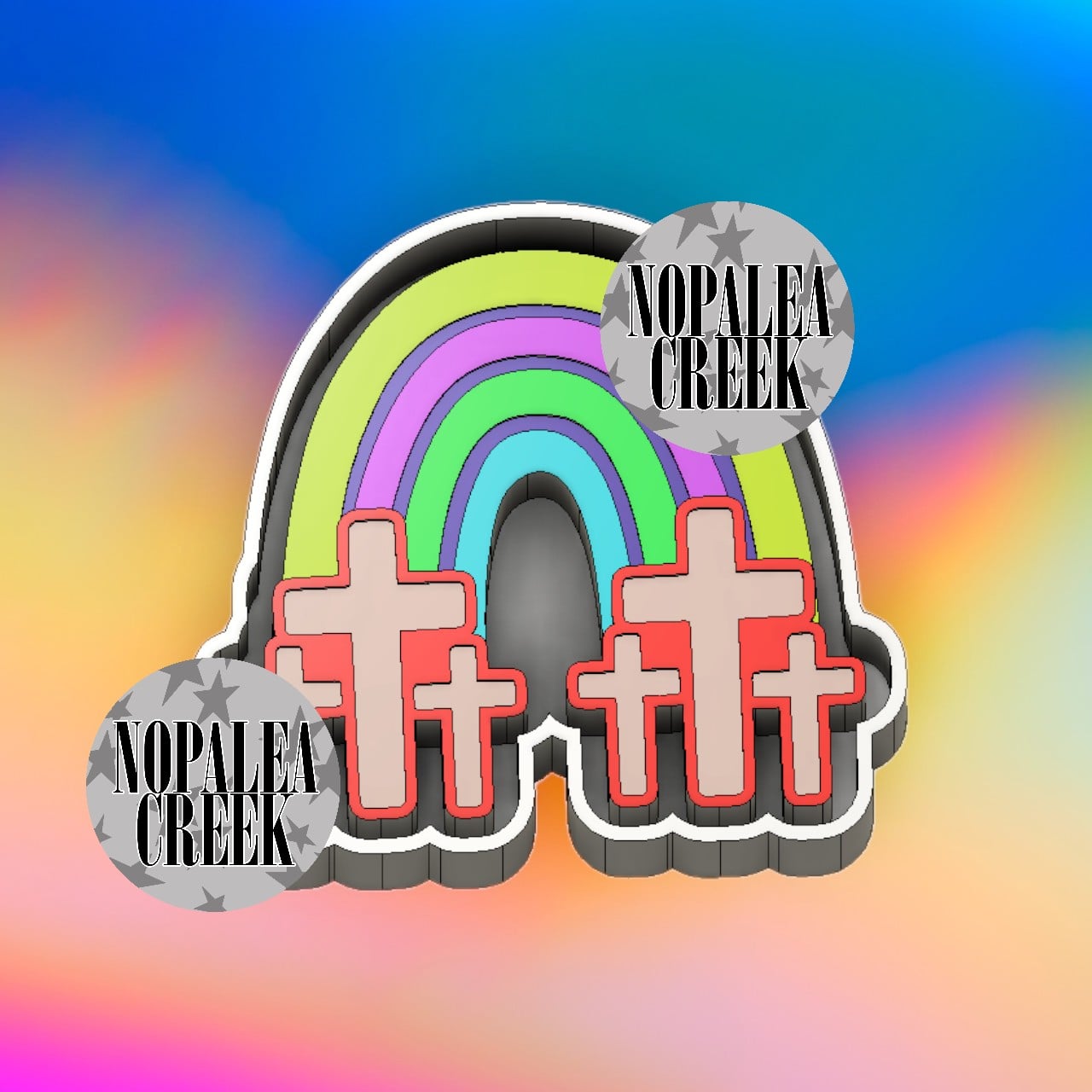 Rainbow Crosses Silicone Mold©