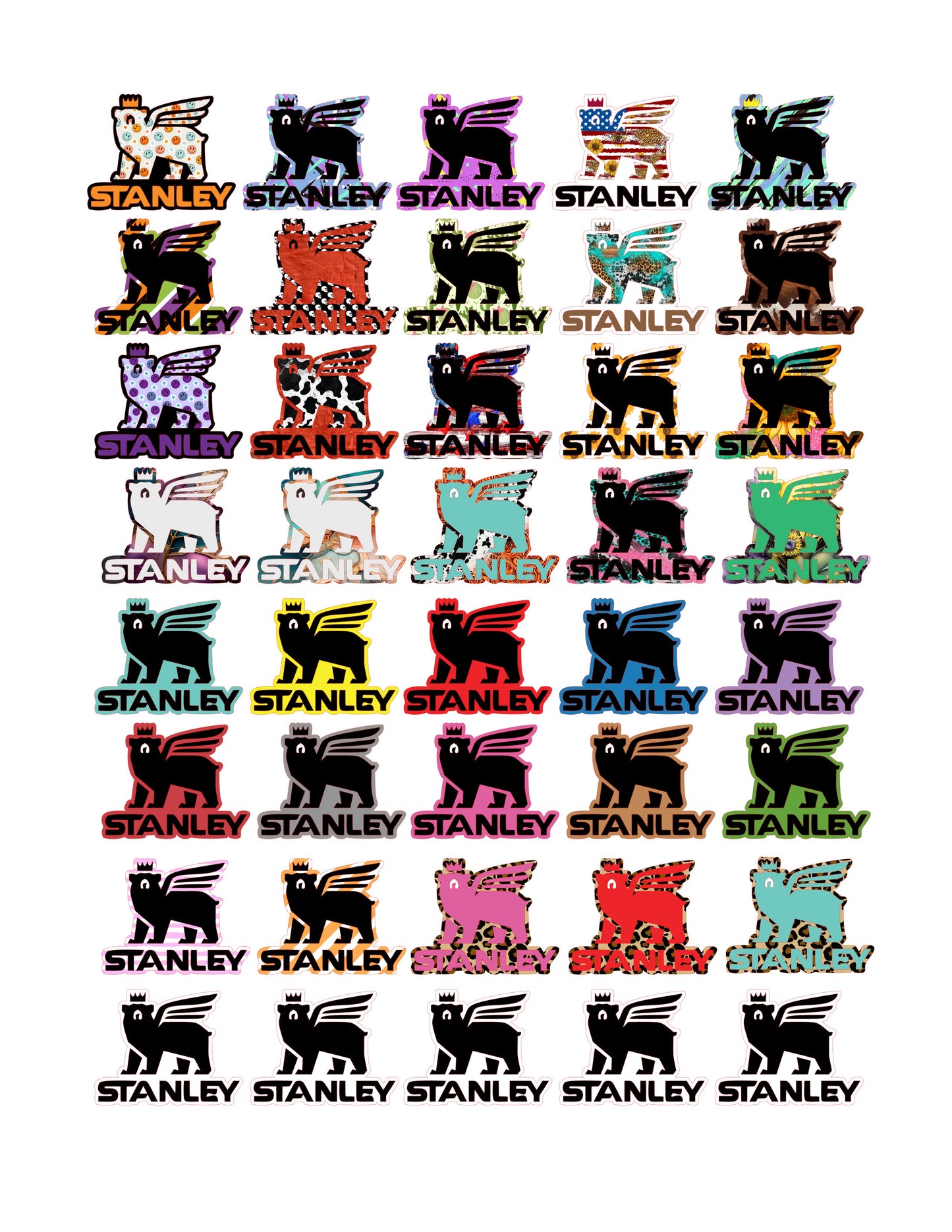 Stanley Cup Cardstock (Colors)