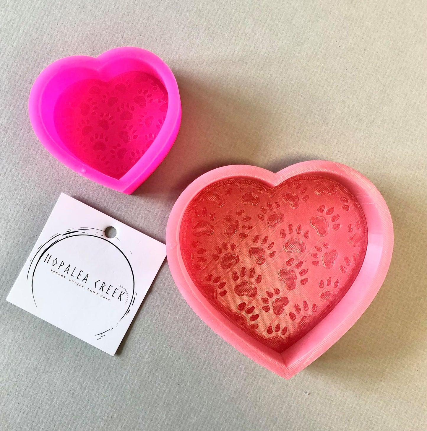Multiple Paws Heart Silicone