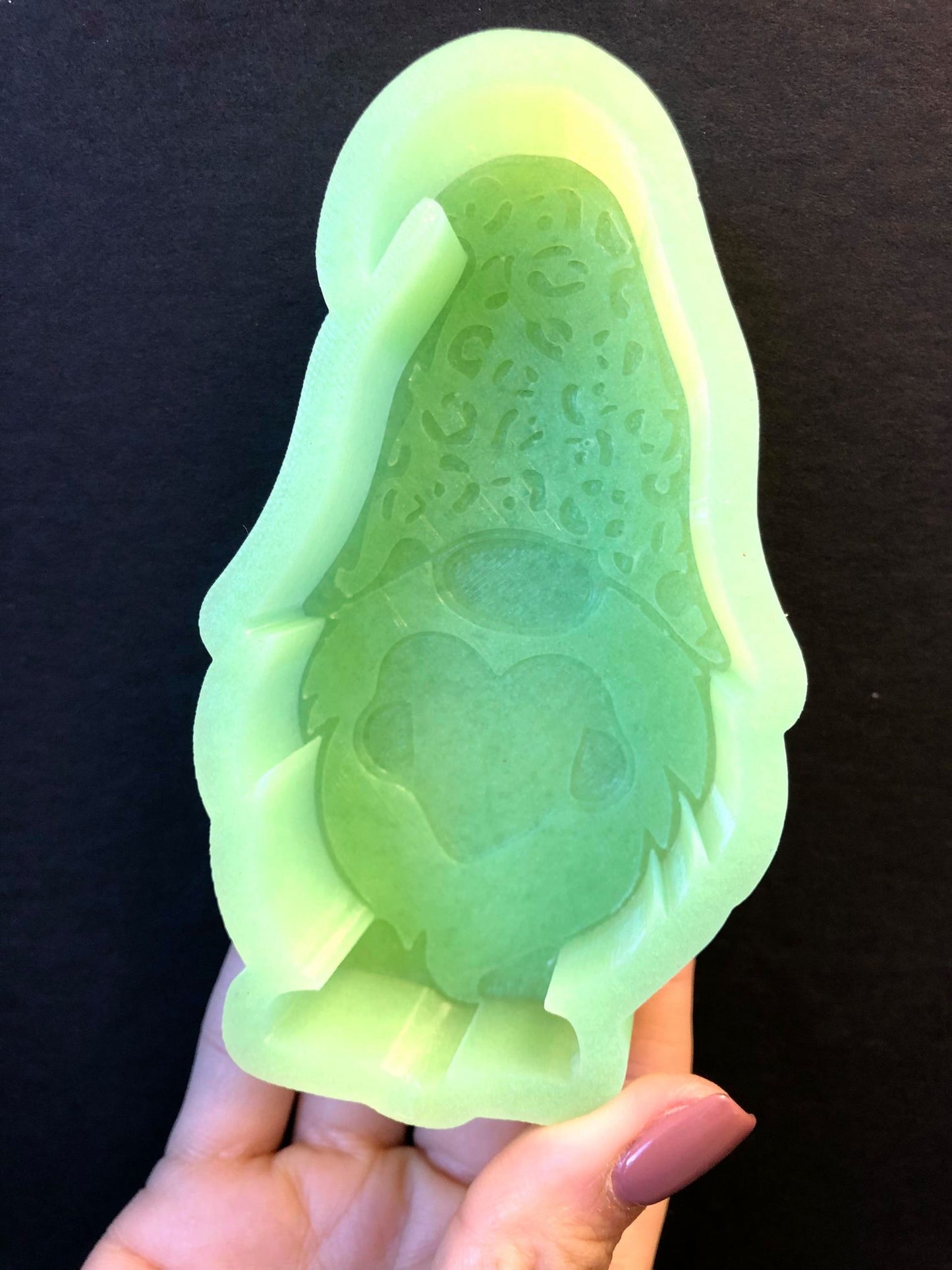 Leopard Top Heart Gnome Silicone