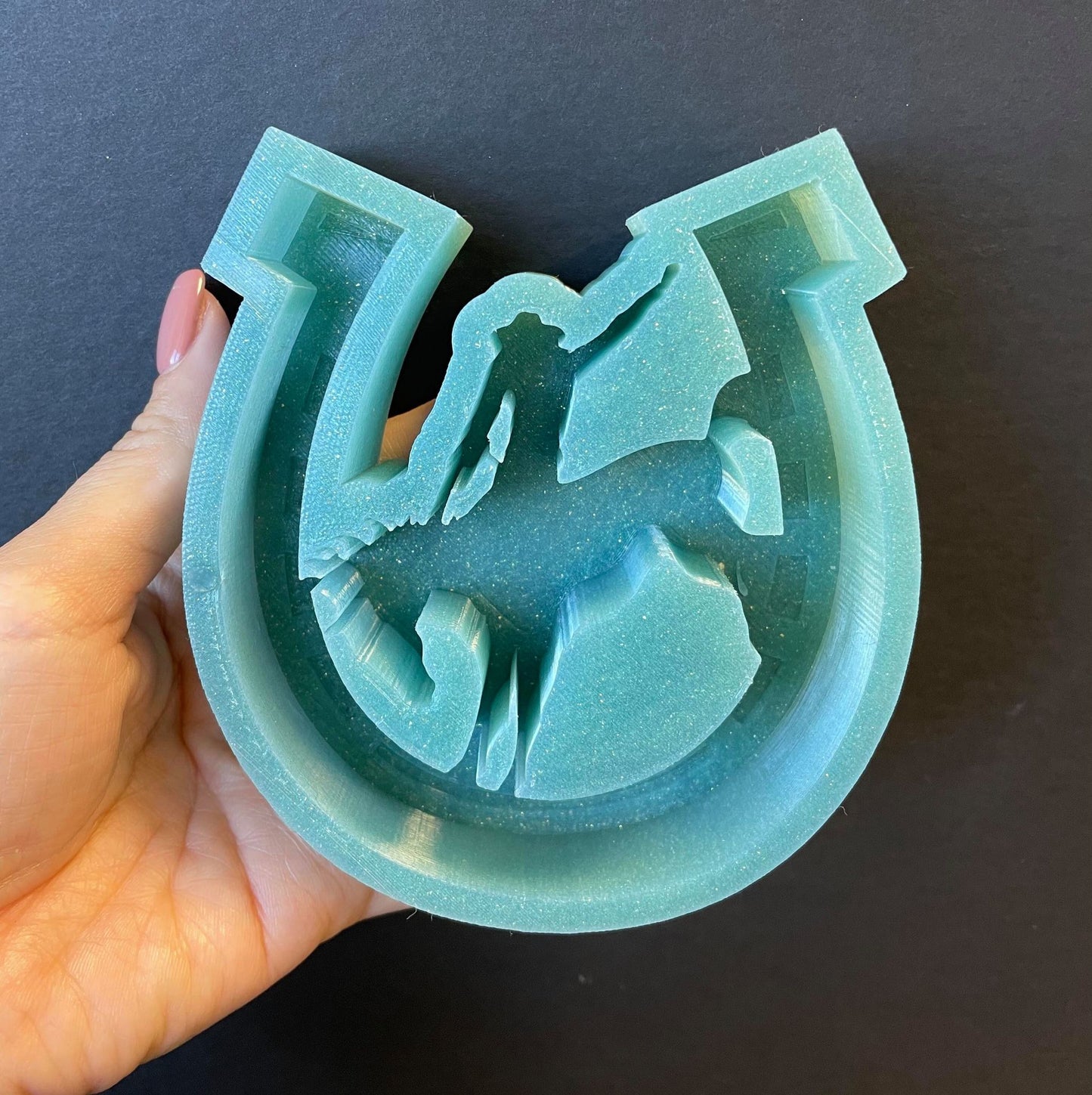 Bronc Rider Horseshoe Silicone