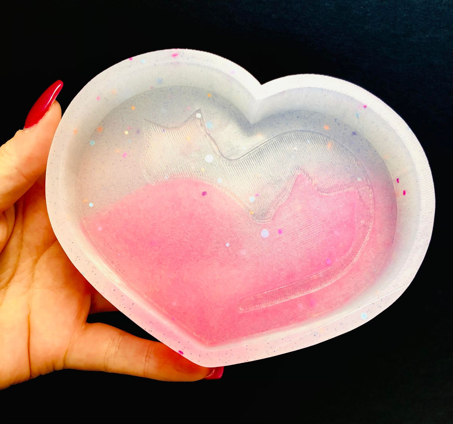 Resting Cats Heart Silicone