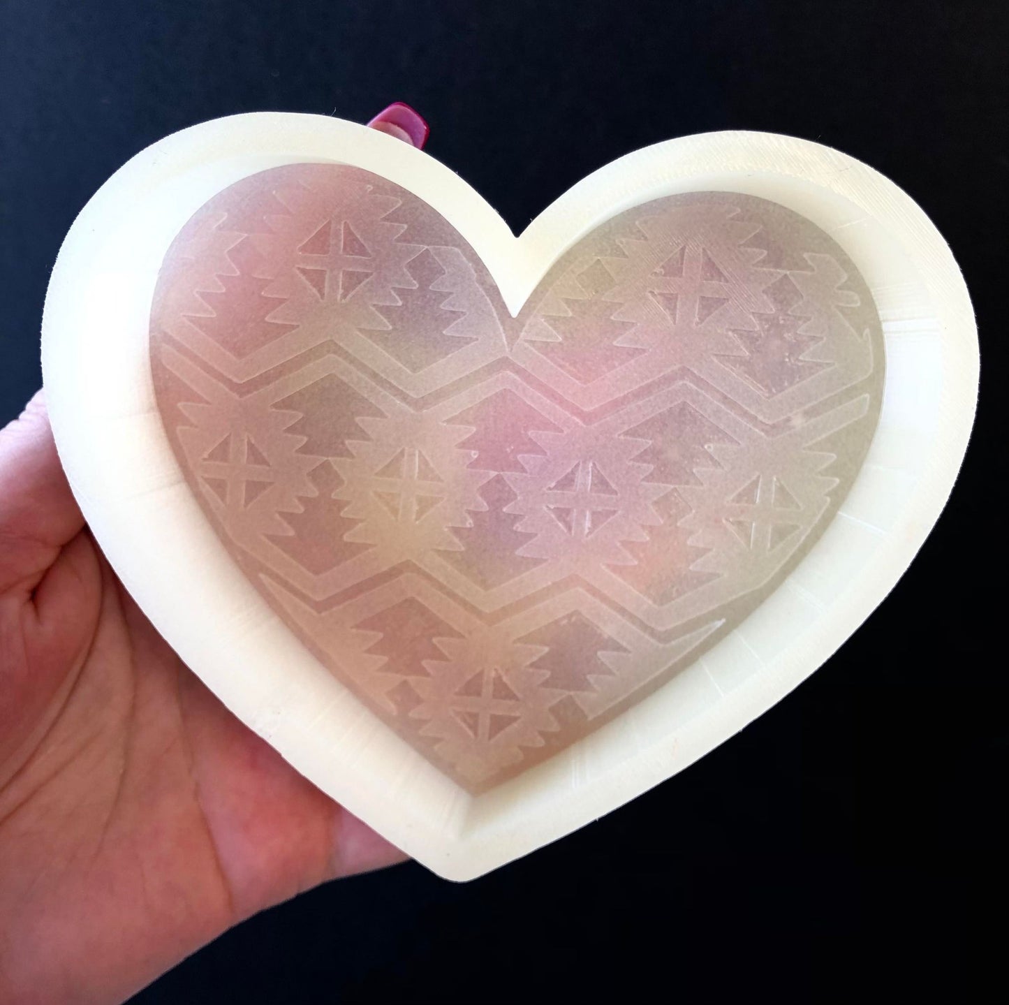 Aztec Arrow Heart Silicone