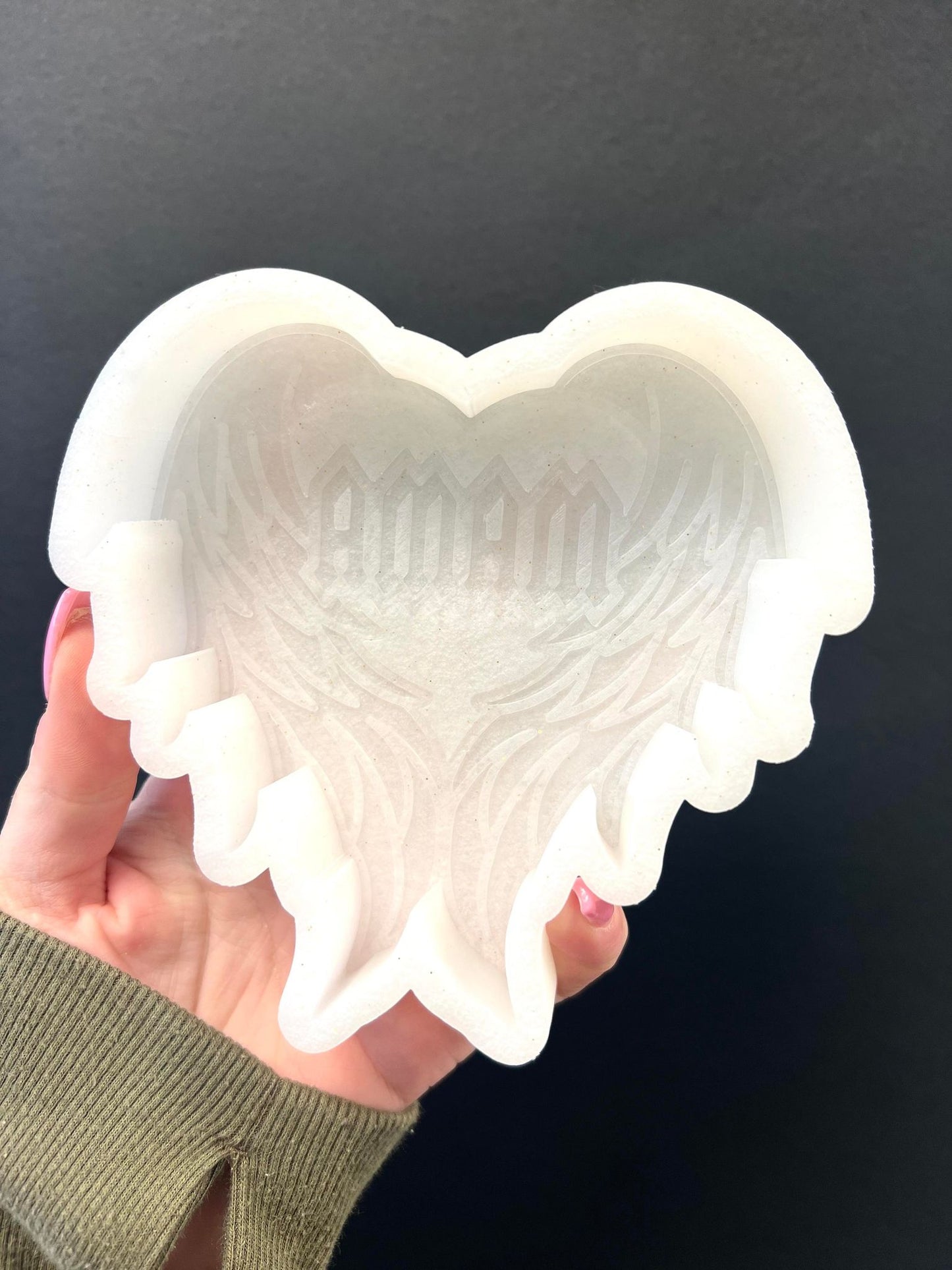 Retro Mama Heart and Wings Silicone