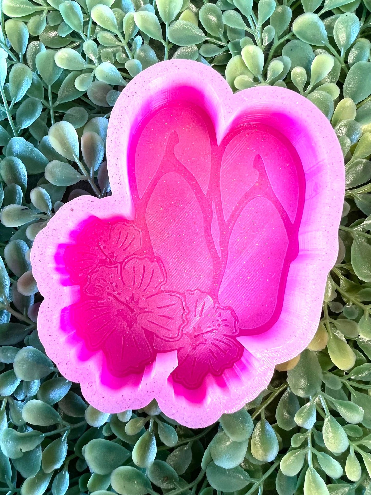 Floral Flip Flops Silicone Mold