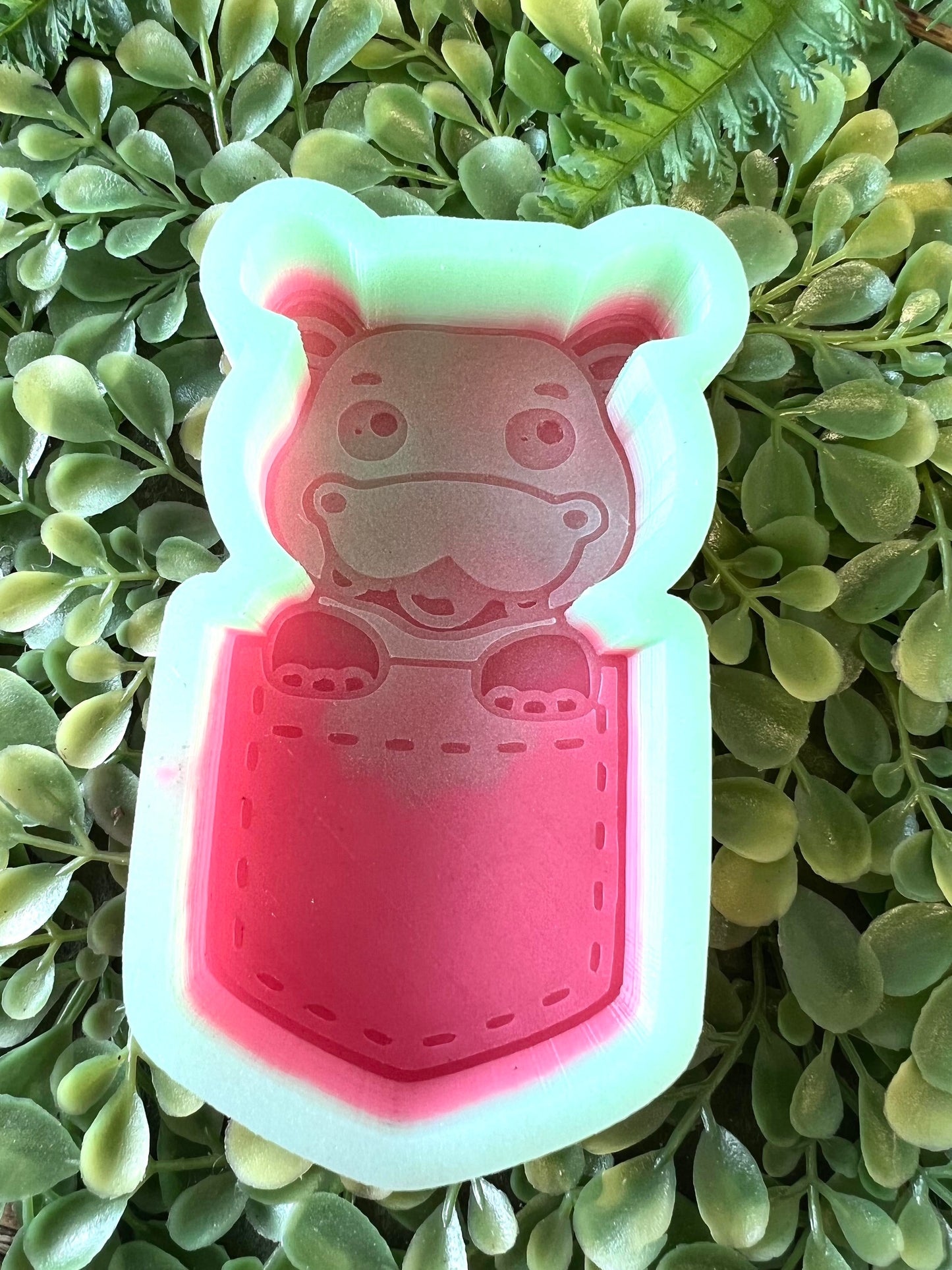 Hippo in a Pocket Silicone Mold