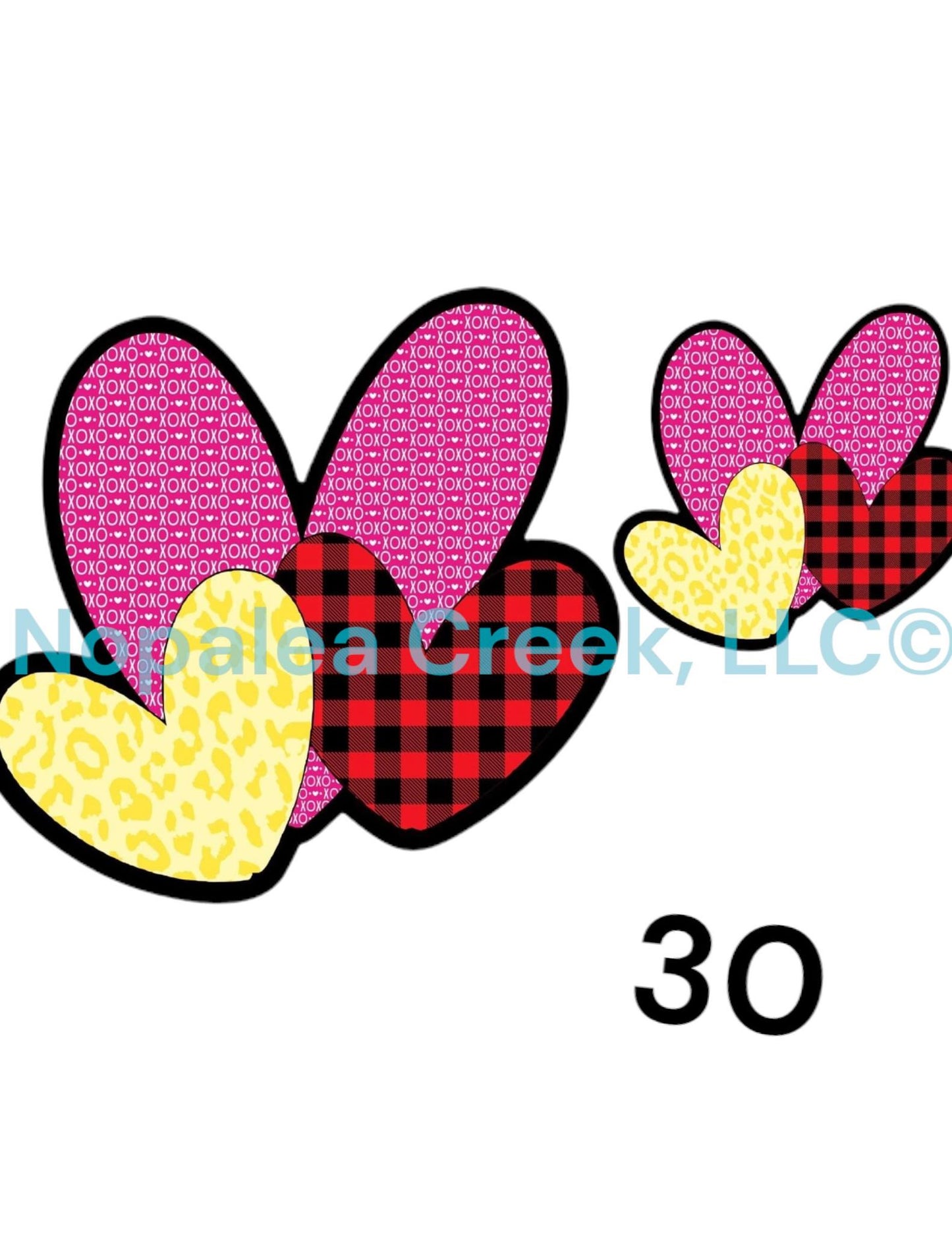 Triple Heart Cardstock (2) Listing
