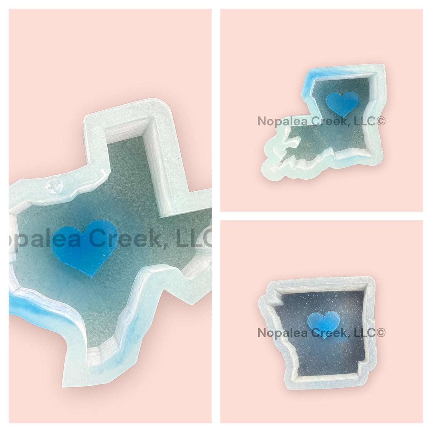 All States Heart (Vent) Inset Silicone Mold