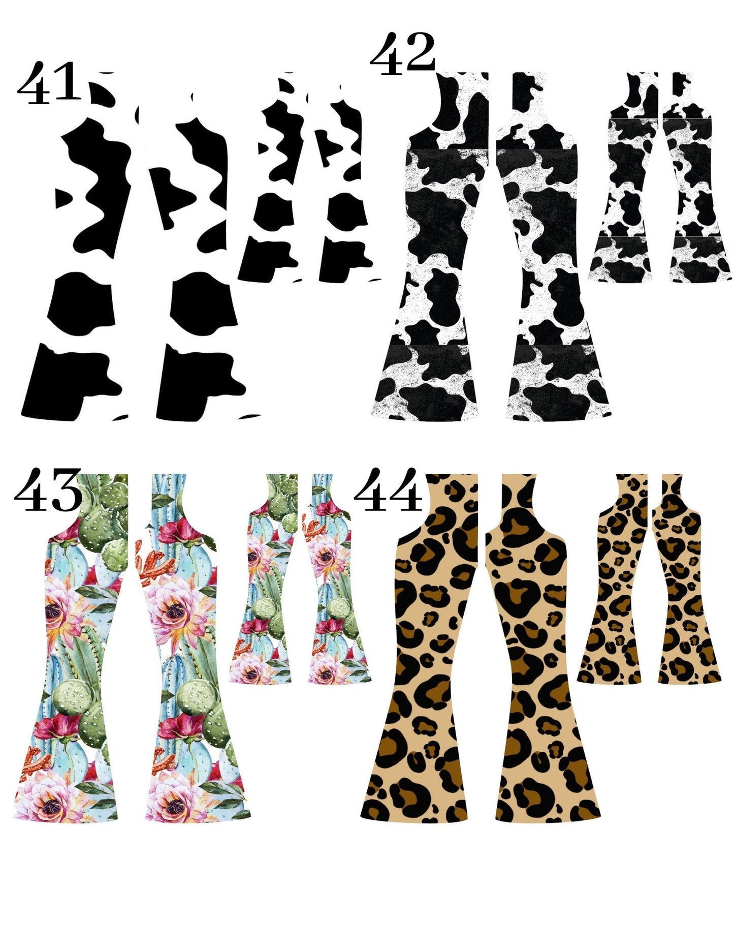 Bell Bottom Cardstock Listing #41-48