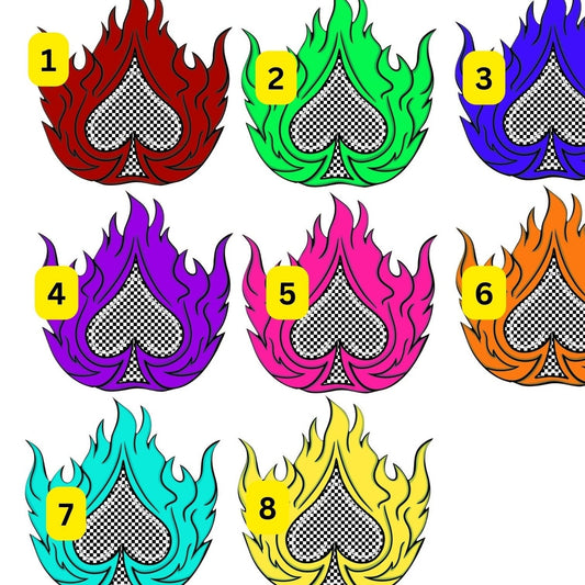 Flaming Spade Cardstock