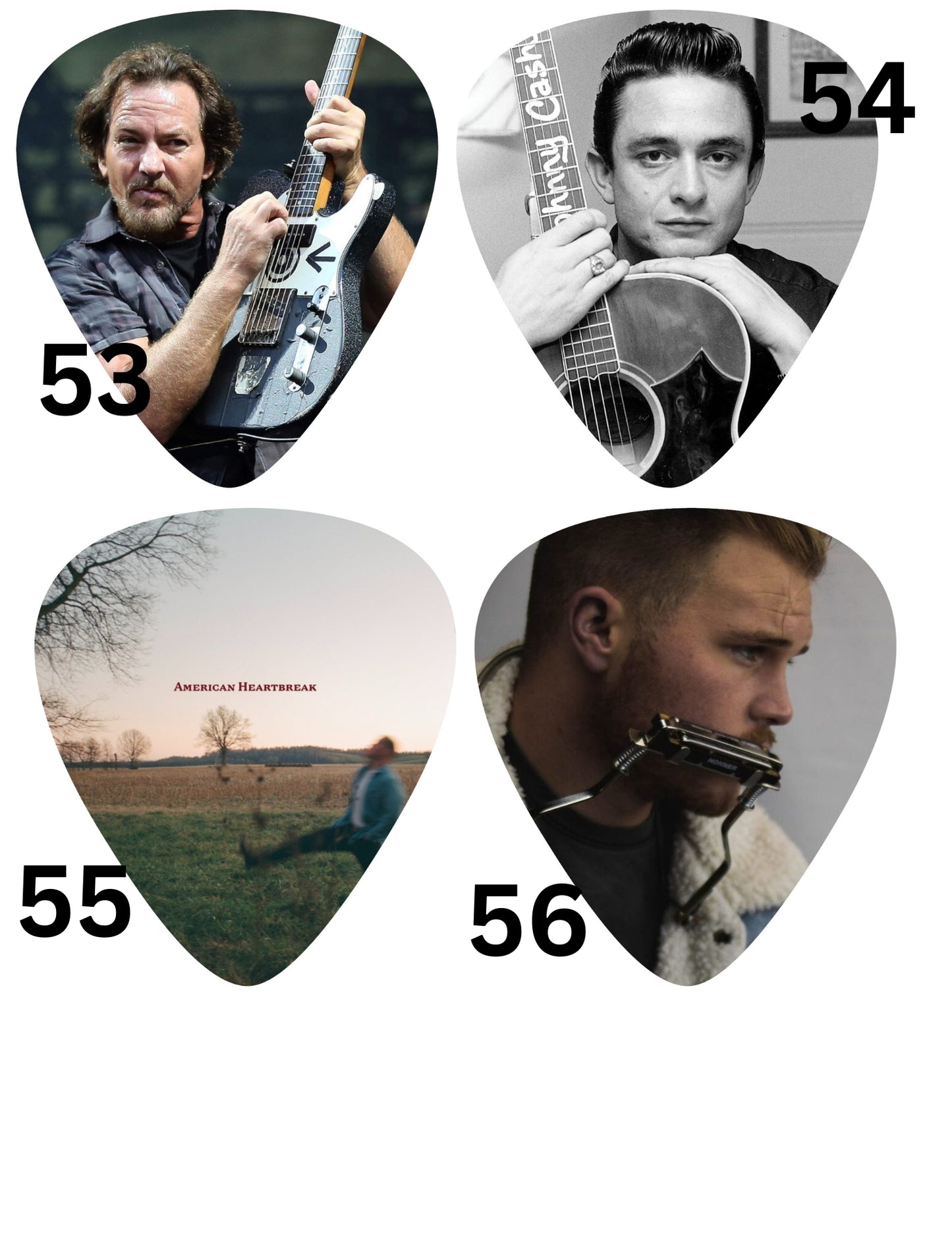 Guitar Pick (5) Cardstock Listing