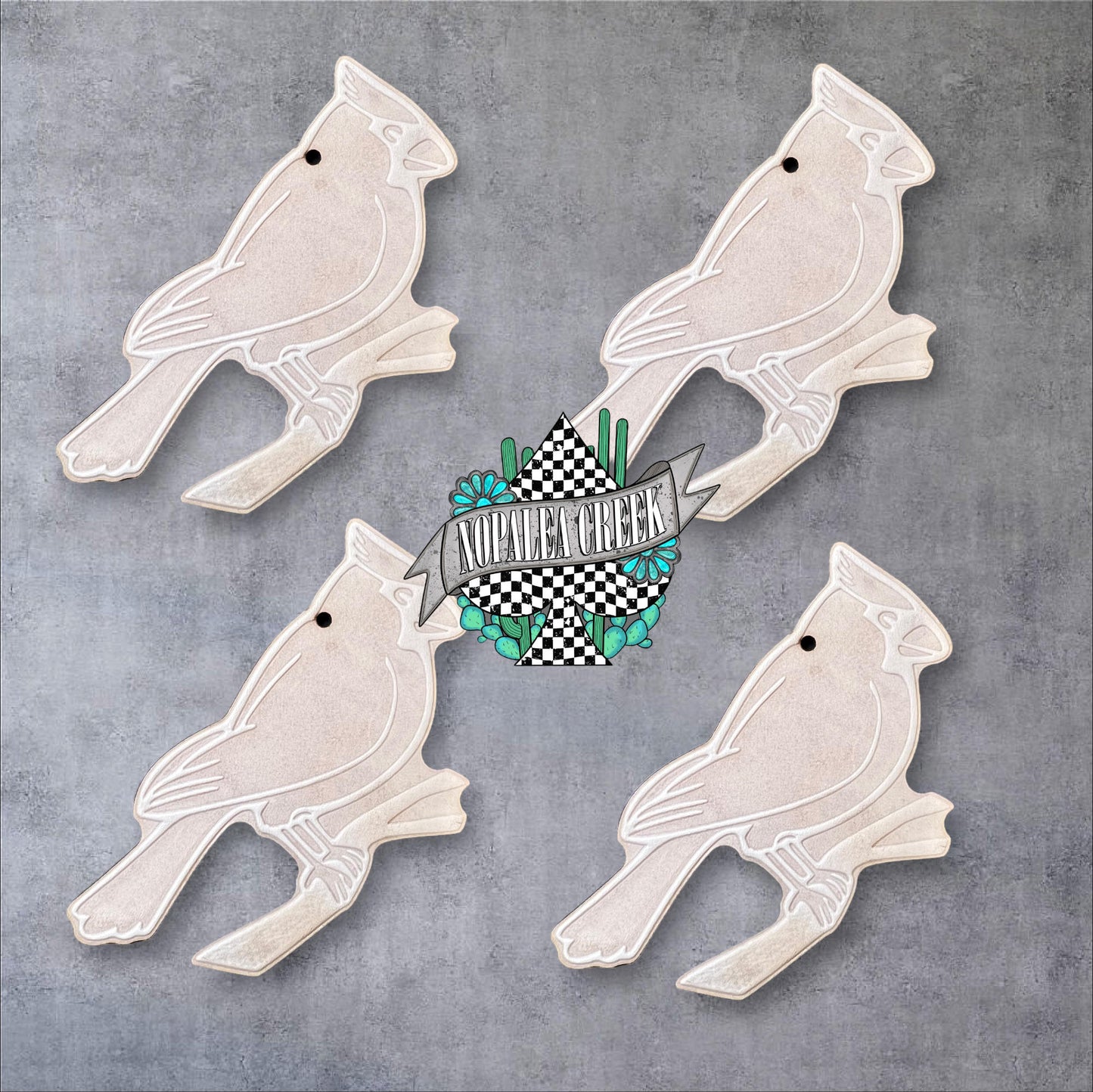 Cardinal Leather Charms (SET OF 4)