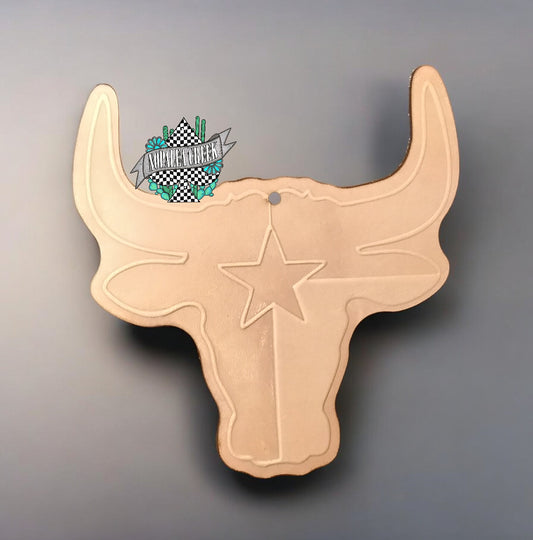 Texas Steer Leather Charms (SET OF 4)