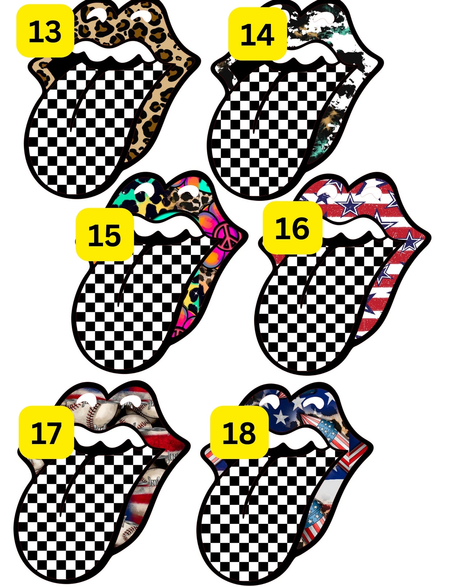 Tongue Cardstock #1-8