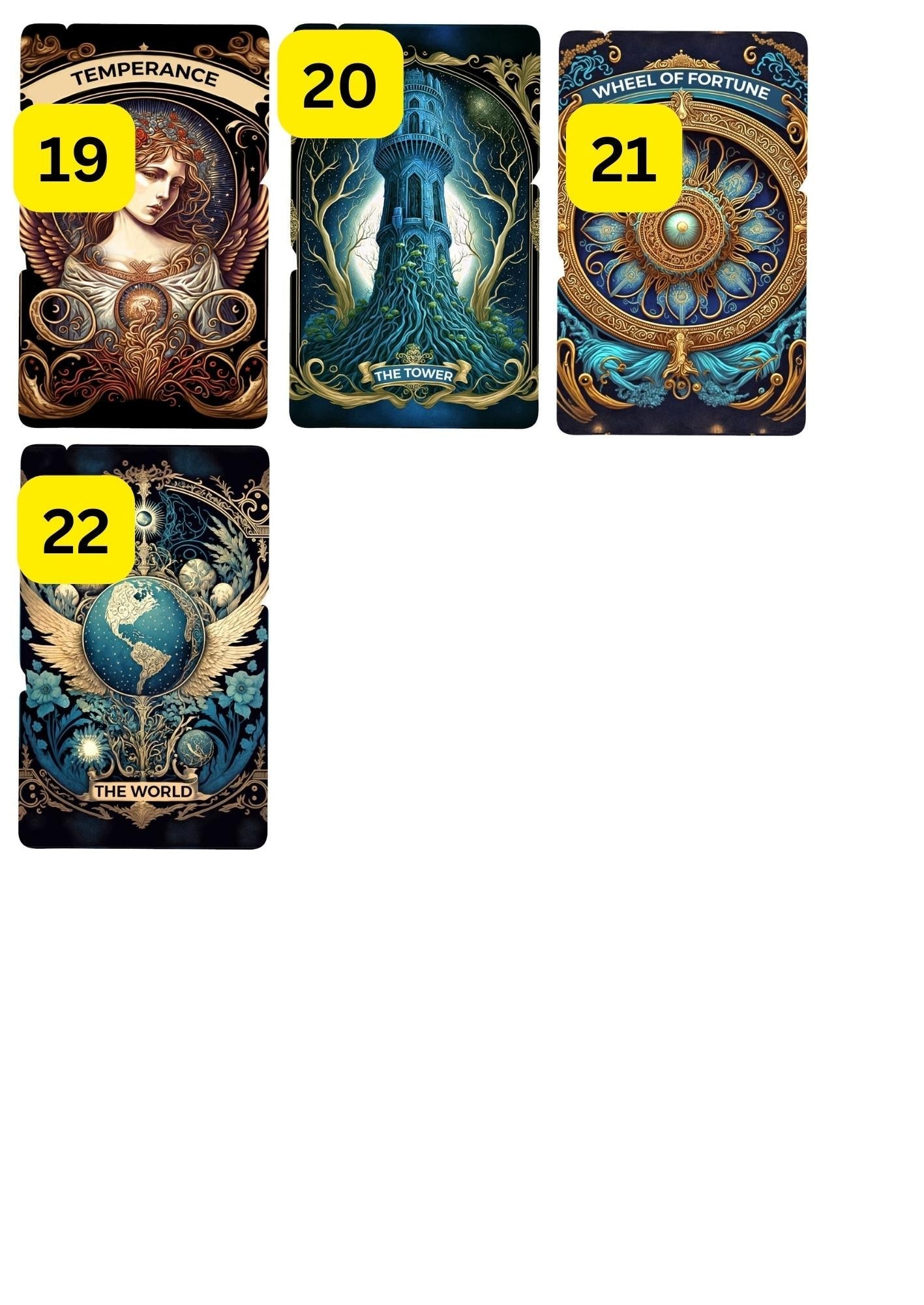 Tarot Card (3) Cardstock Listing