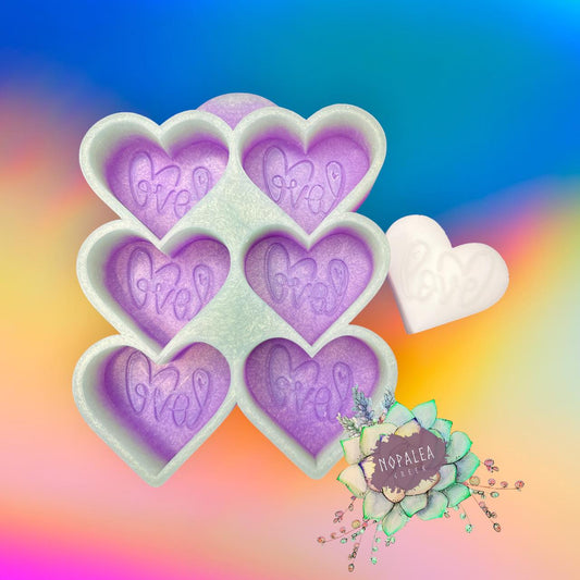 Love Hearts - WAX MELT MOLD© (B1609)