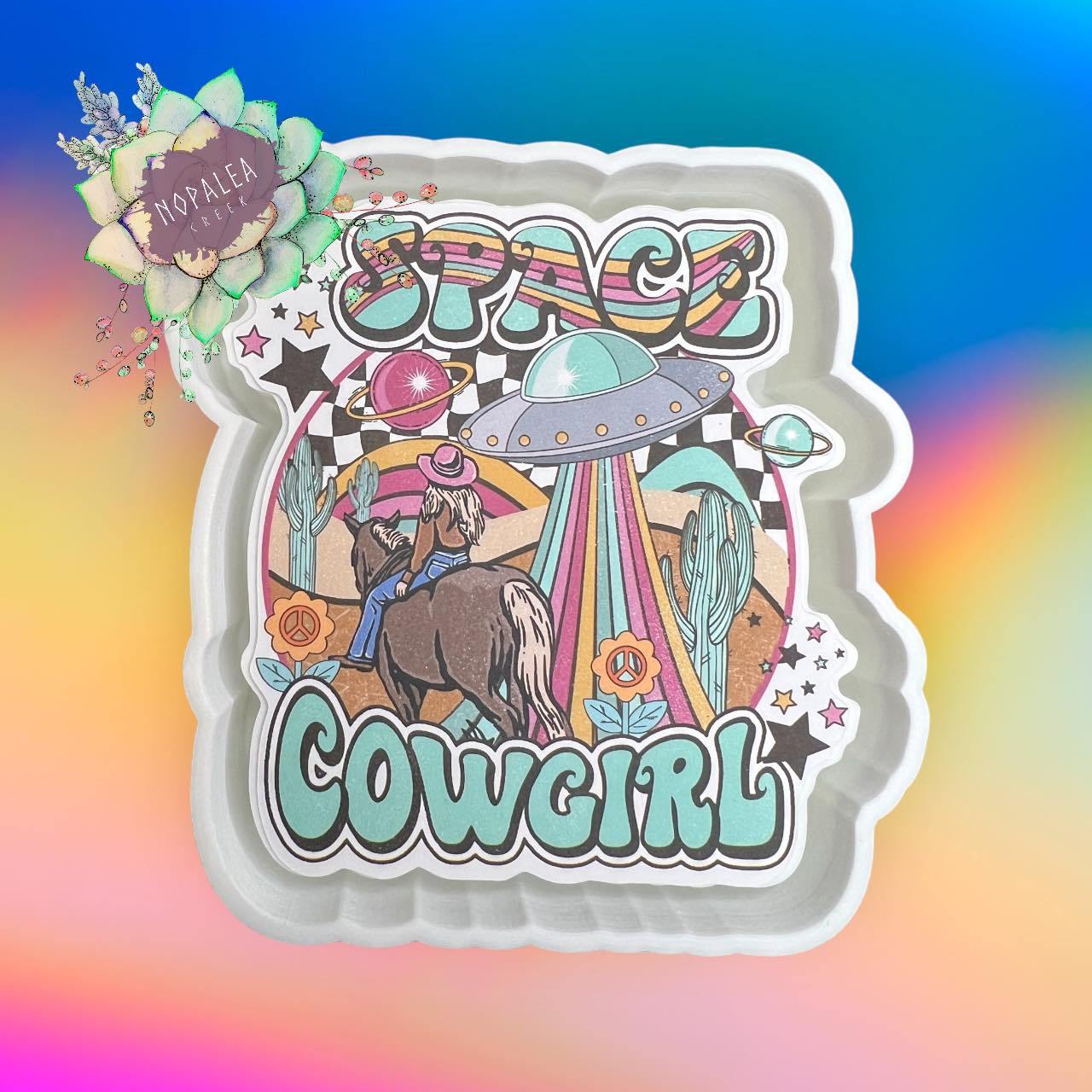 Space Cowgirl Cardstock Silicone Mold - Includes 8 Cardstock