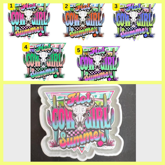 Cowgirl Summer Cardstock Silicone Mold - Includes 8 Cardstock