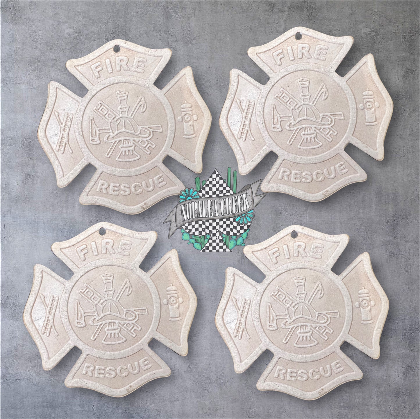 Fire Rescue Leather Charms (SET OF 4)