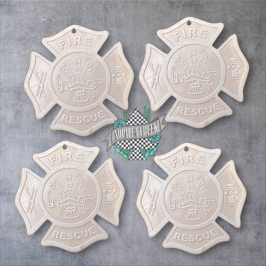Fire Rescue Leather Charms (SET OF 4)