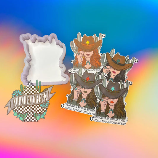 Everyone an Outlaw Cardstock Silicone Mold