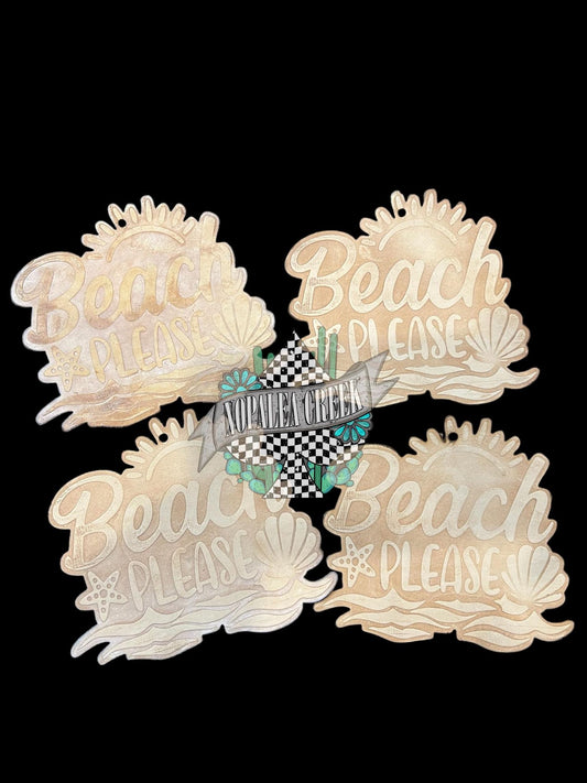 Beach Please Leather Charm (SET OF 4)