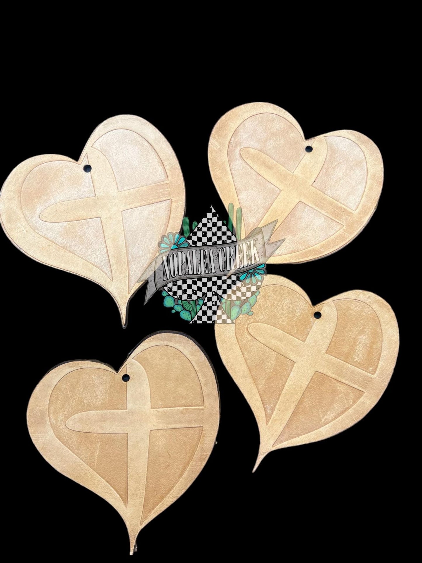 Cross My Heart Leather Charm (SET OF 4)