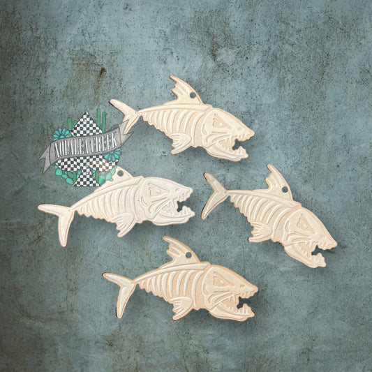 Bonefish Leather Charms (SET OF 4)