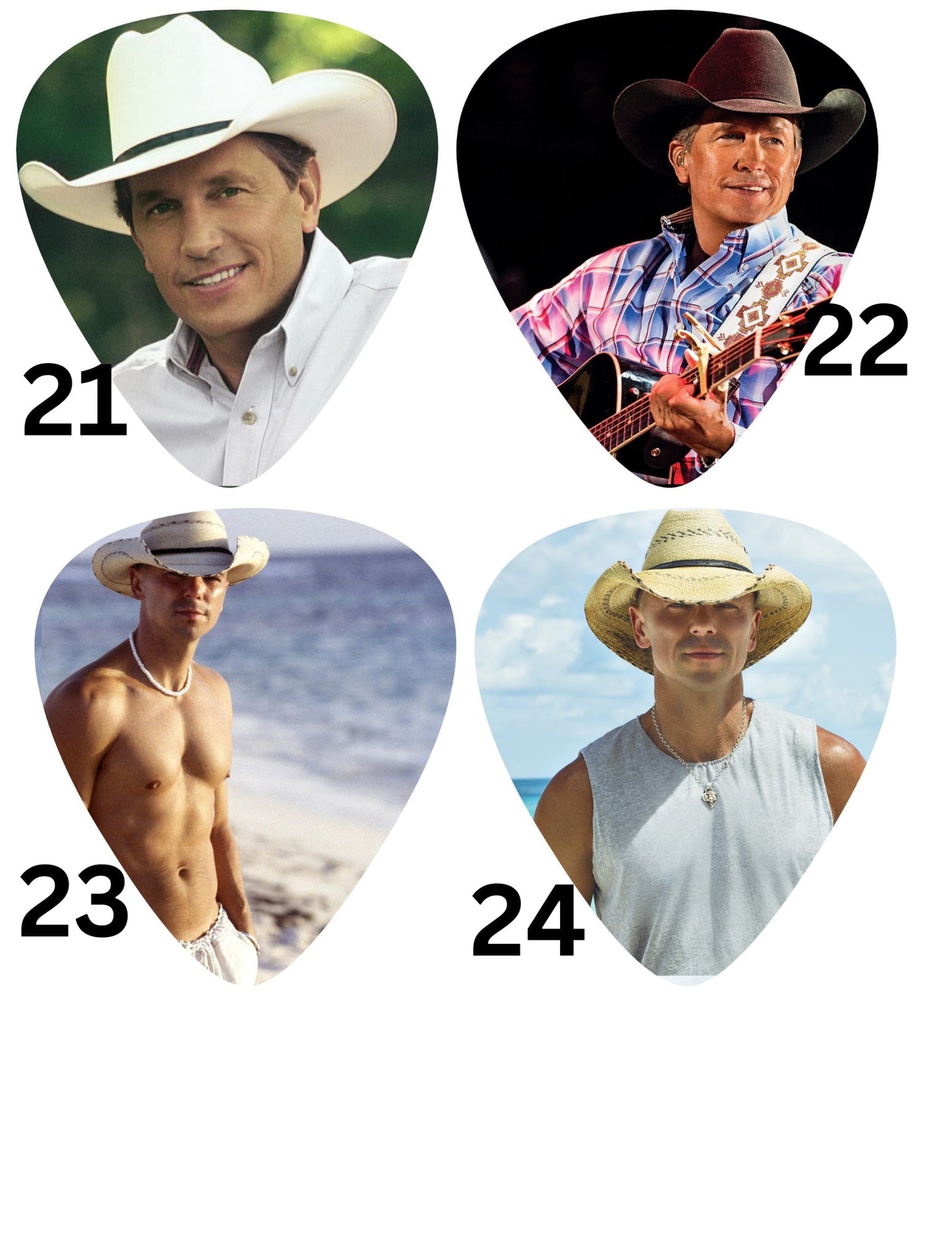 Guitar Pick (2) Cardstock Listing