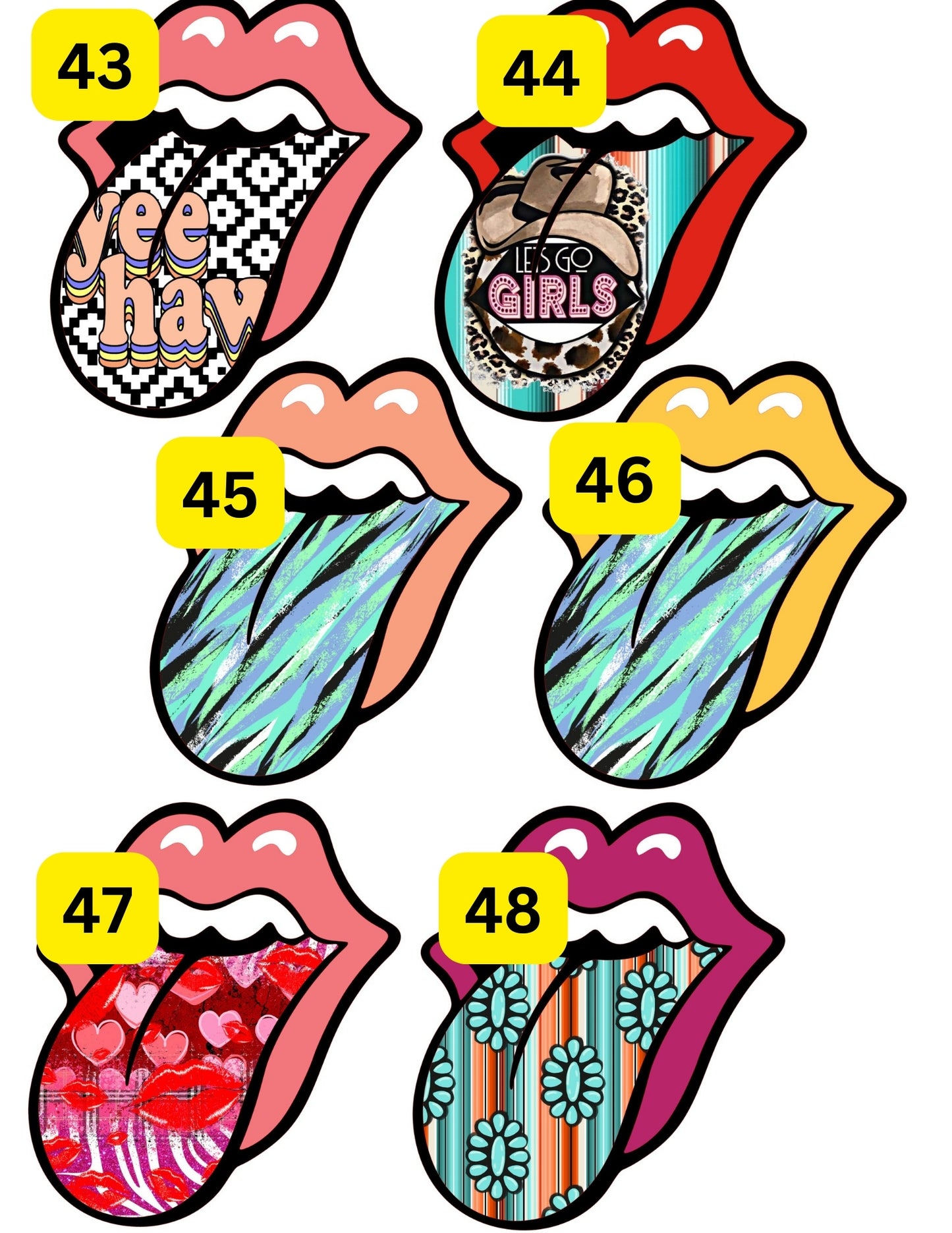 Tongue Cardstock #1-8
