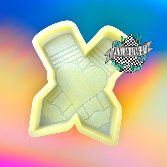 Pencil Heart Silicone Mold