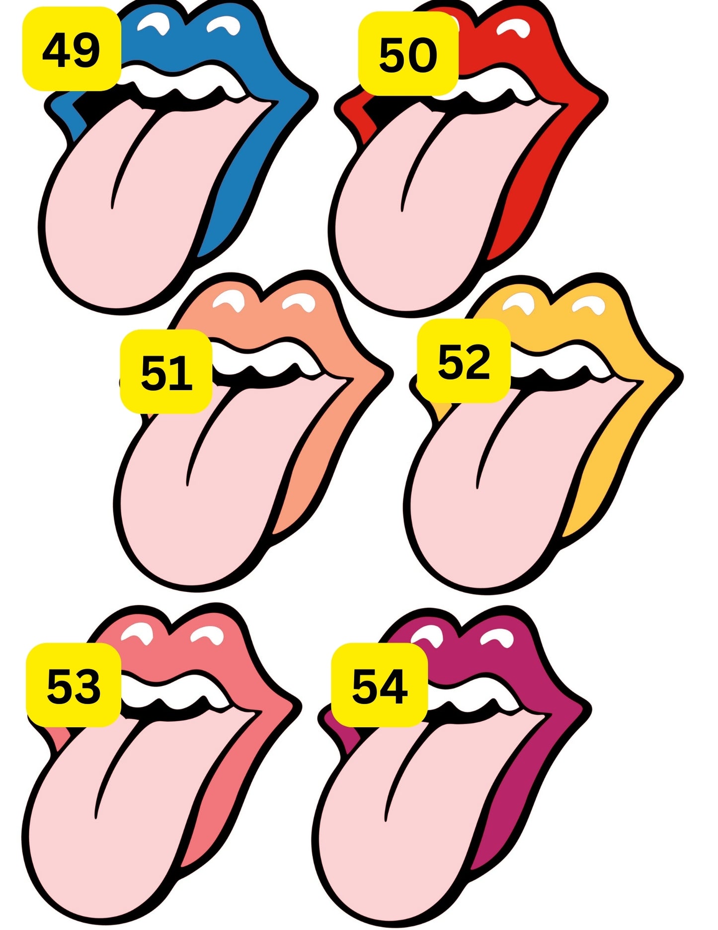 Tongue Cardstock #1-8