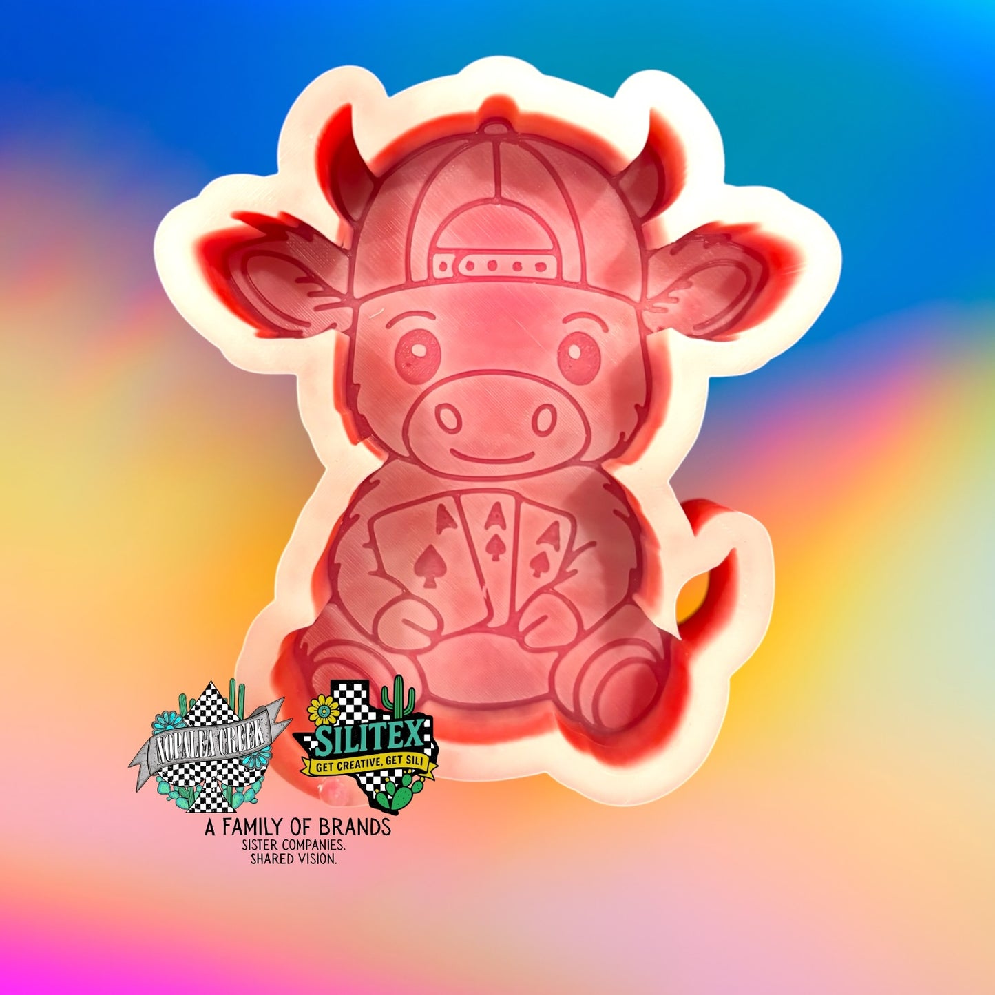 Card Shark Cow Silicone Mold