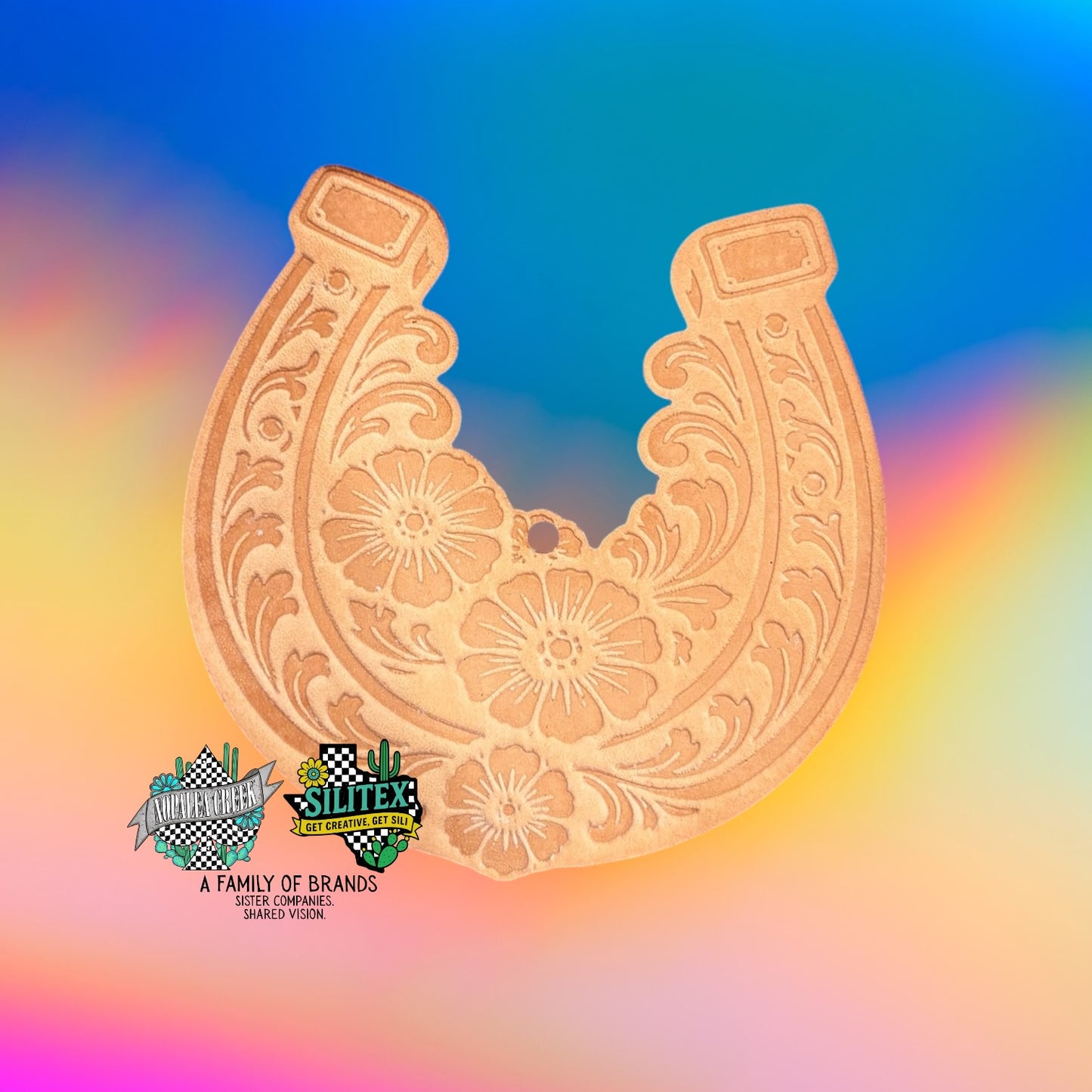 Desert Rose Horseshoe Leather Cutouts