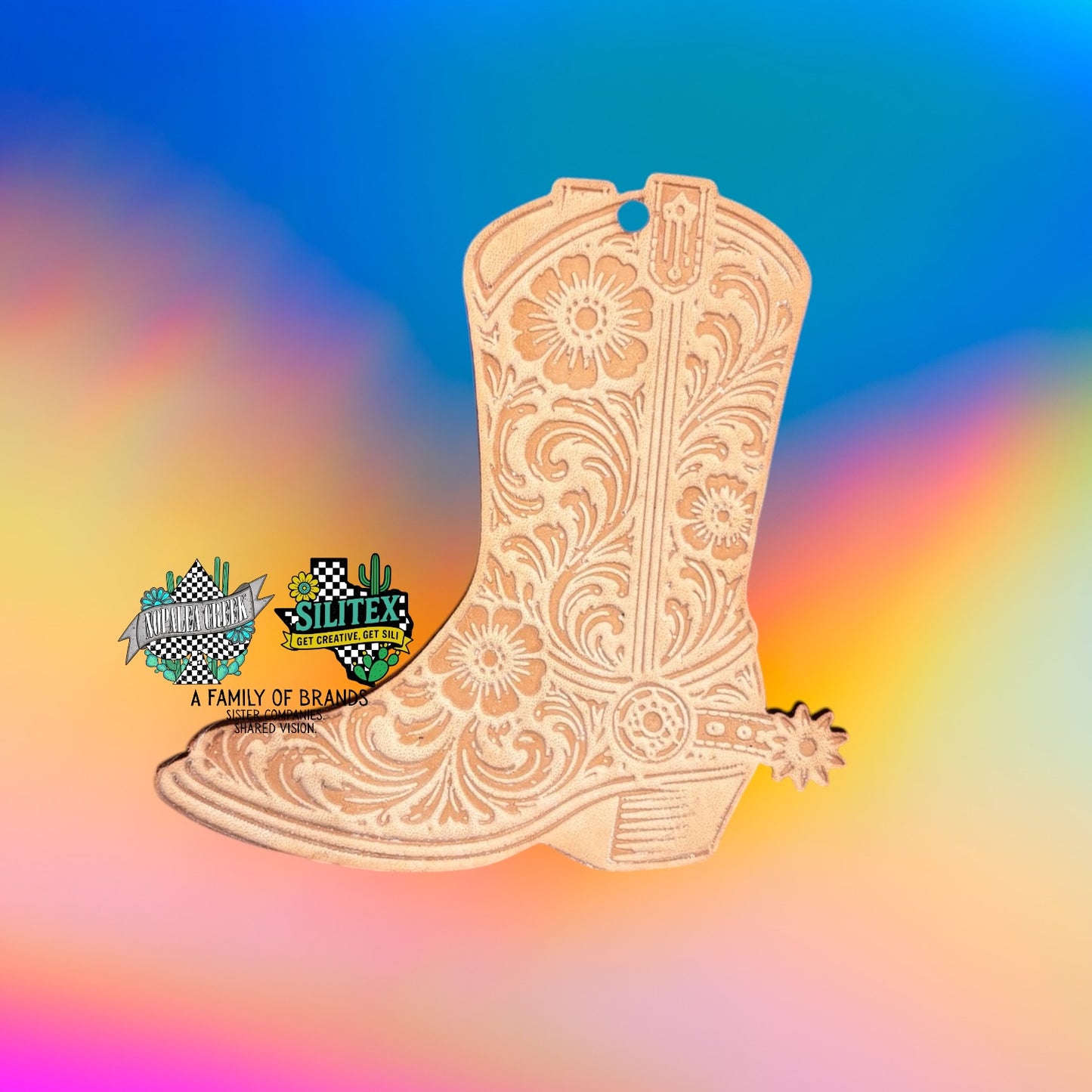 Midnight Prairie Boot Leather Cutouts