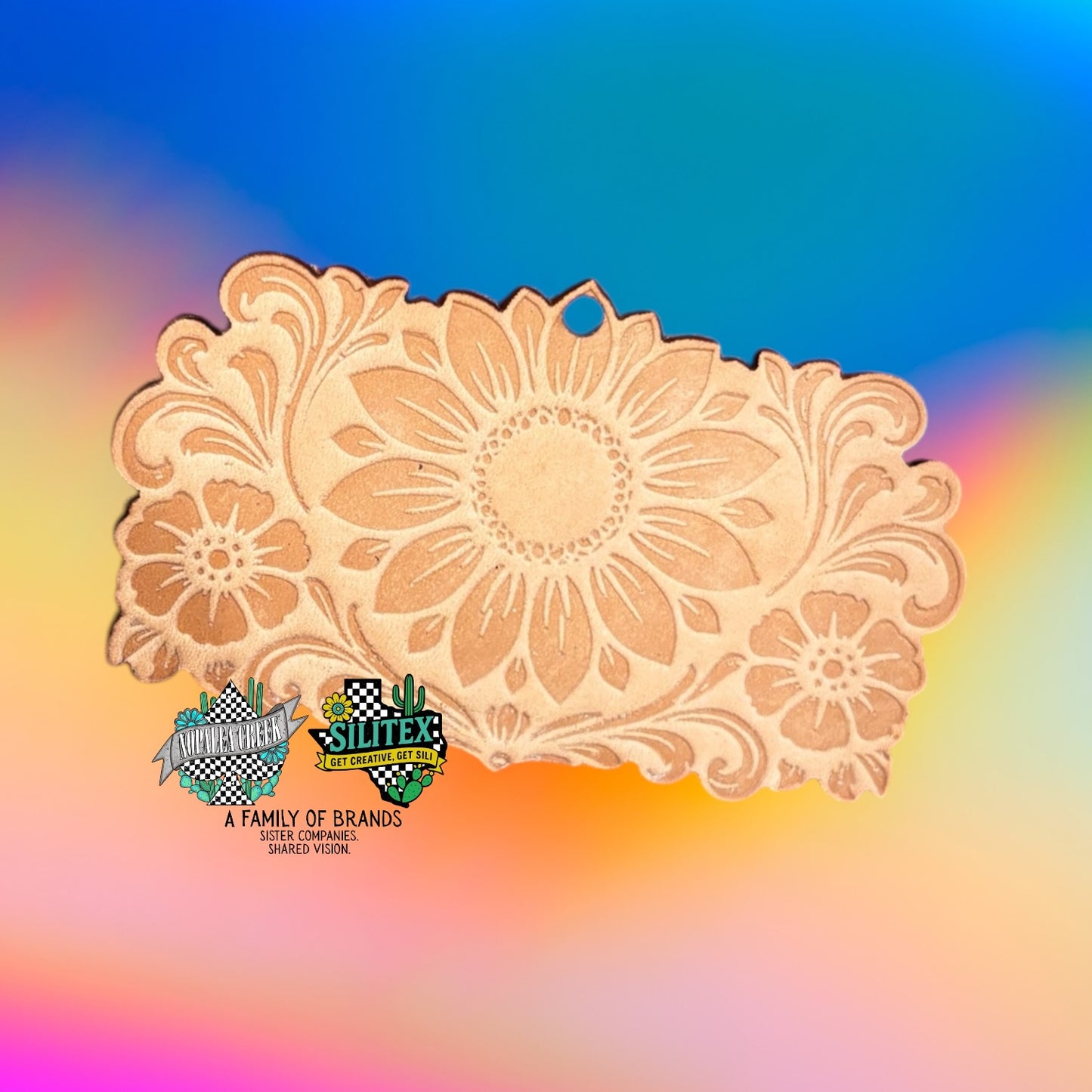 Sunflower Western Crest Leather Cutouts
