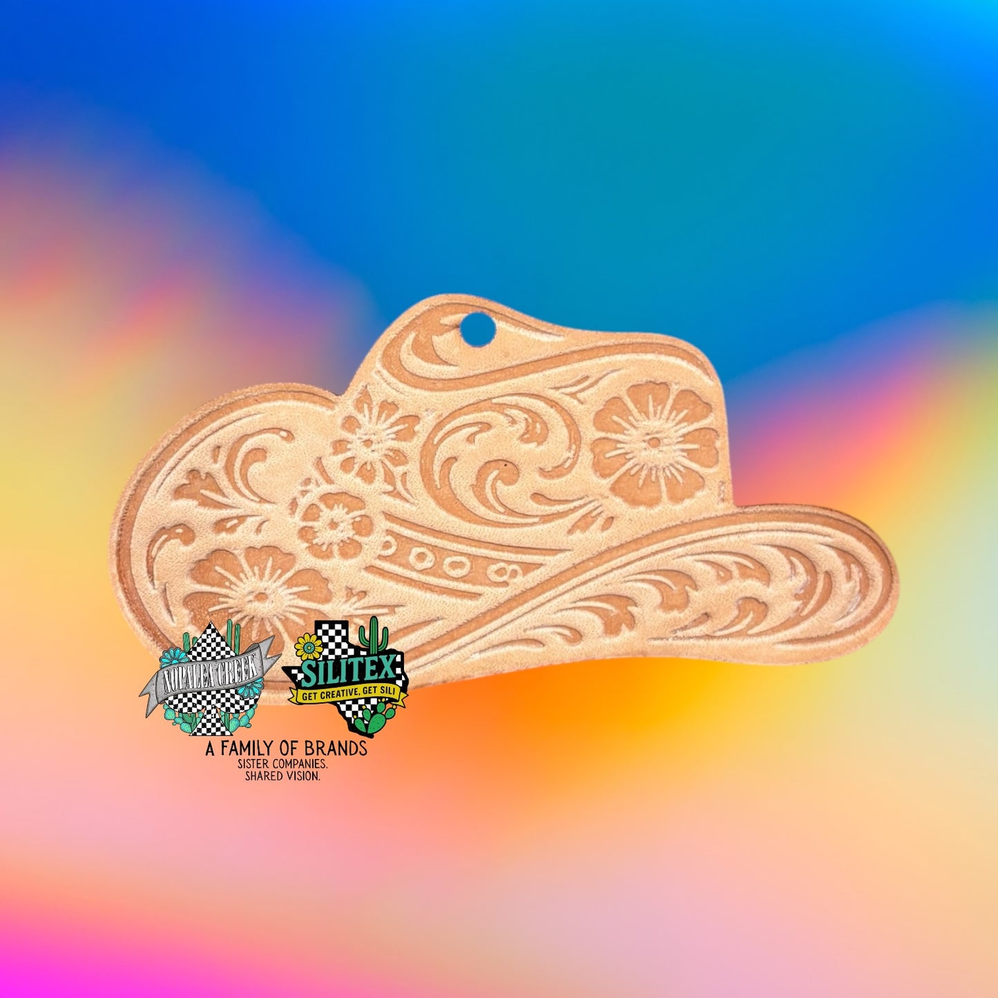 Midnight Prairie Hat Leather Cutouts