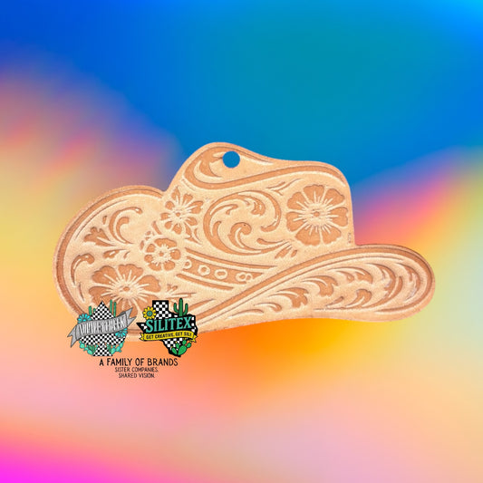 Midnight Prairie Hat Leather Cutouts