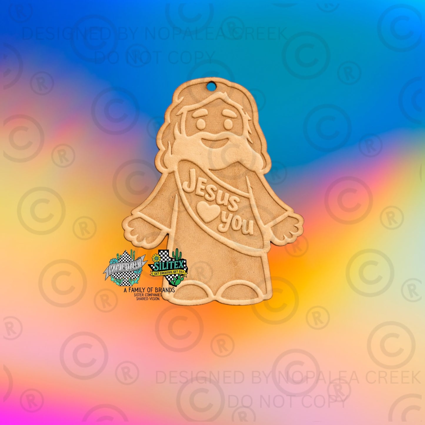 Jesus Loves You Leather Cutouts