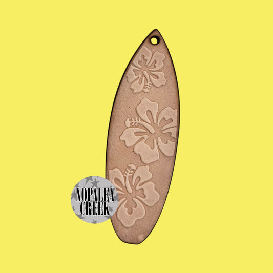 Hibiscus Surfboard Leather Charms (SET OF 4)