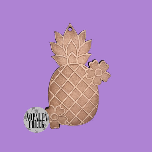 Floral Pineapple Leather Charms (SET OF 4)