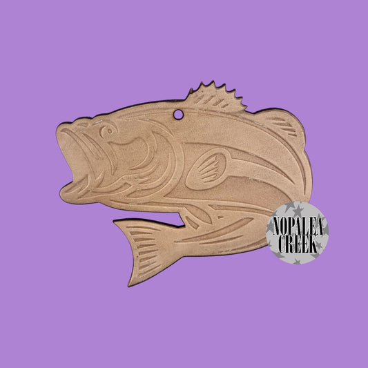 Bass Fish Leather Charms (SET OF 4)