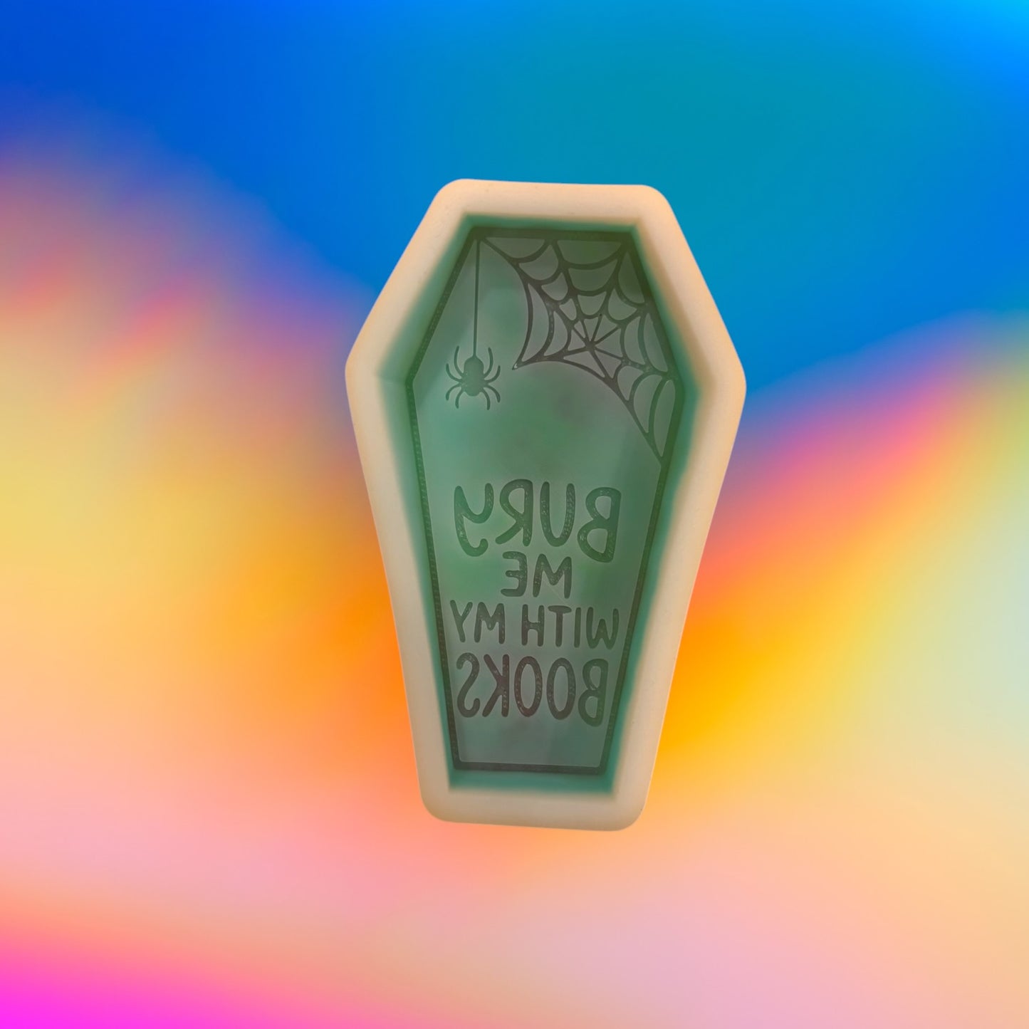 Bury Me w/My Books Coffin Silicone Mold