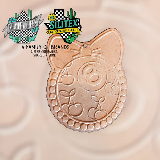 Cherry Western 8 Ball Leather Charms (SET OF 4)