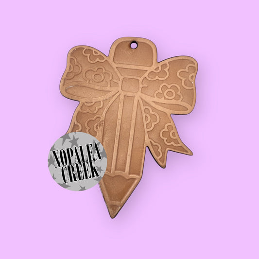 Daisy Bow Pencil Leather Charms (SET OF 4)