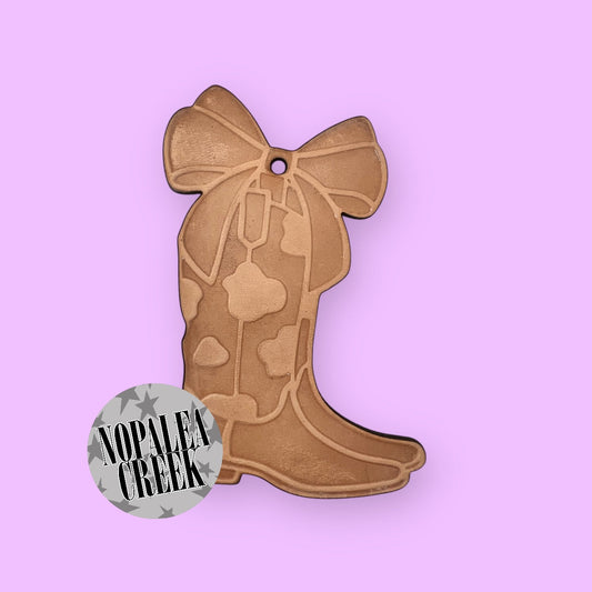 Coquette Cow Print Boots Leather Charms (SET OF 4)