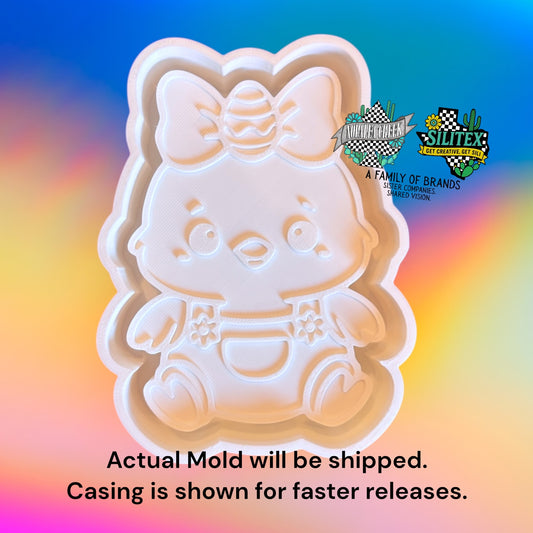 Chick Easter Egg Bow Silicone Mold